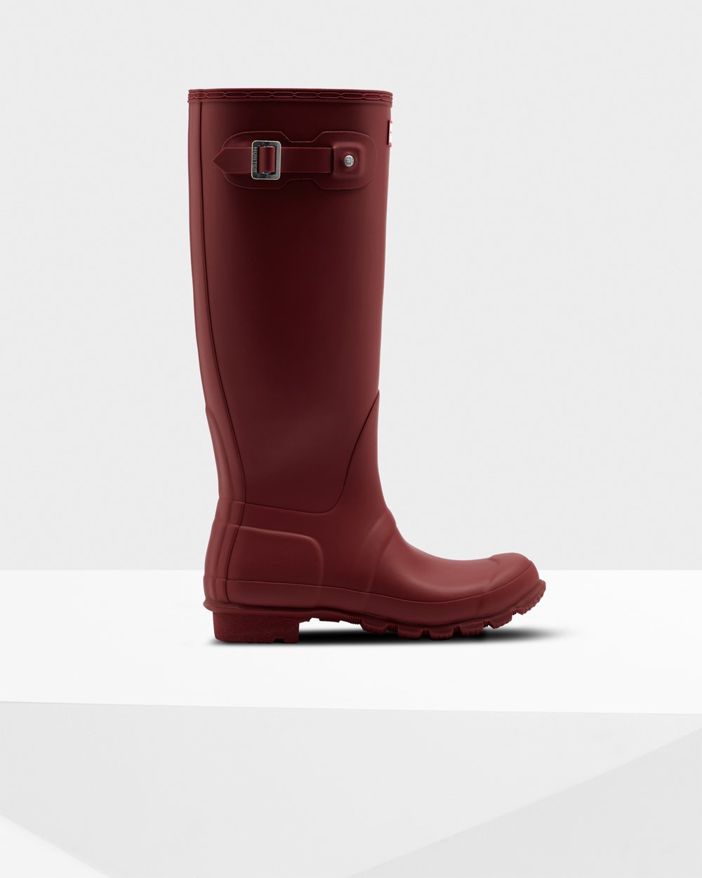 Bottes Hautes de Pluie Hunter Original Femme Grise Rouge LWZMAUN-23